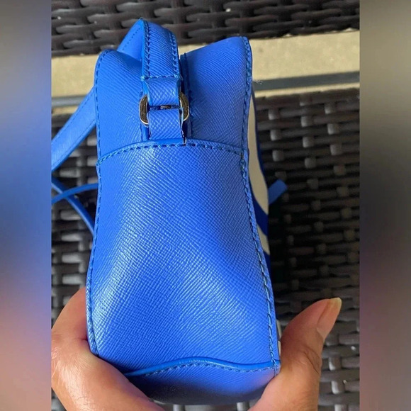 Kate Spade Sunglasses Blue & White Shoulder/Cross Body Bag - Picture 8 of 13